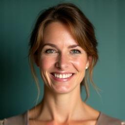 Porträt von Lisa Hoffmann, strahlend und beruhigend.