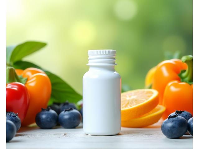 Nahrungsergänzungsmittel und frisches Obst