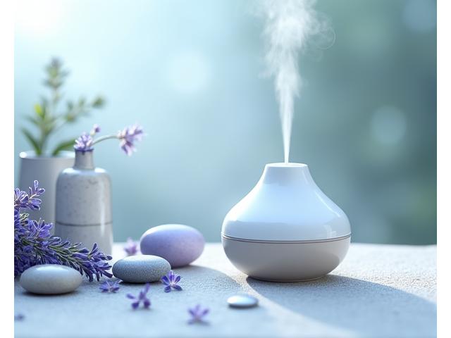 Aromatherapie Diffusor und entspannende Atmosphäre