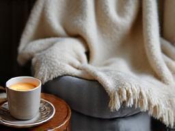 Kuscheldecke und heißer Tee