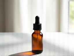 Vitamin D Tropfen auf Holztisch